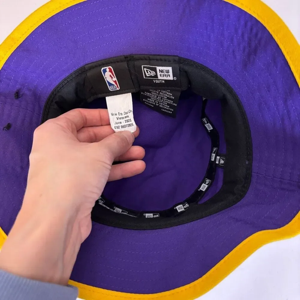 New Era Youth‎ LA Lakers Basketball Purple Bucket Hat